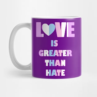 Love Is Greater Than Hate (Intersex Pride) Mug